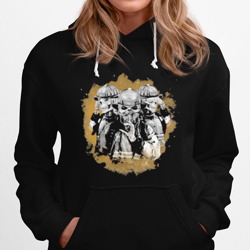 Love Firefighter Skull Hoodie