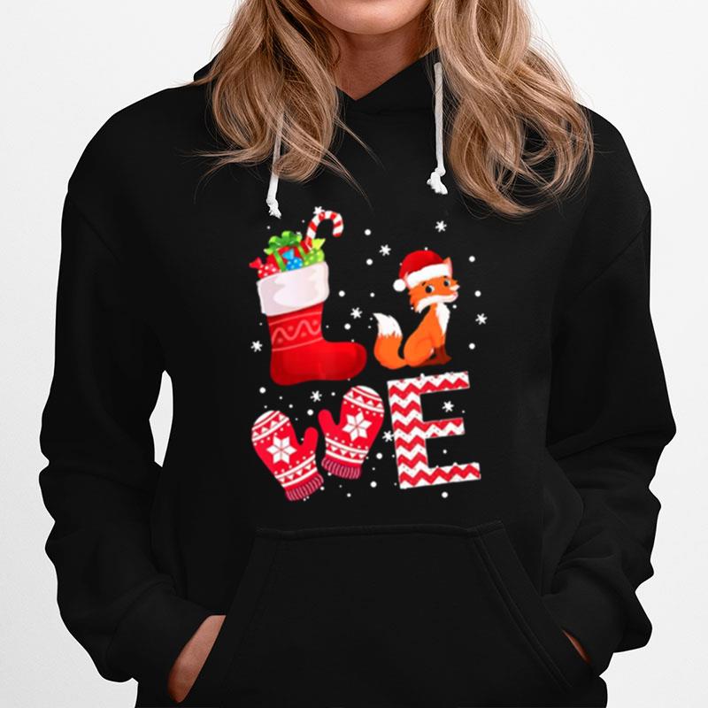 Love Fox Santa Ugly Christmas Hoodie