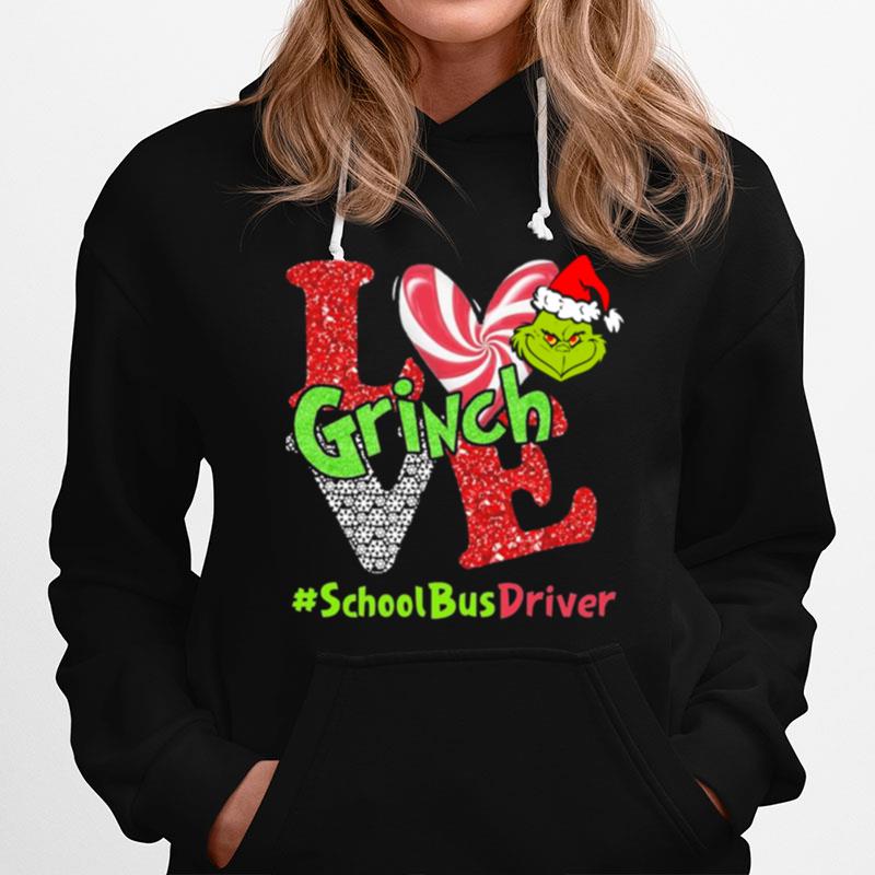 Love Grinch School Bus Driver Christmas Hoodie