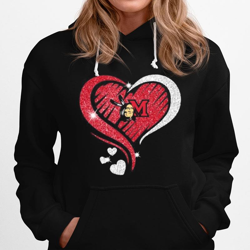 Love Miami Redhawks Hears Diamond Hoodie