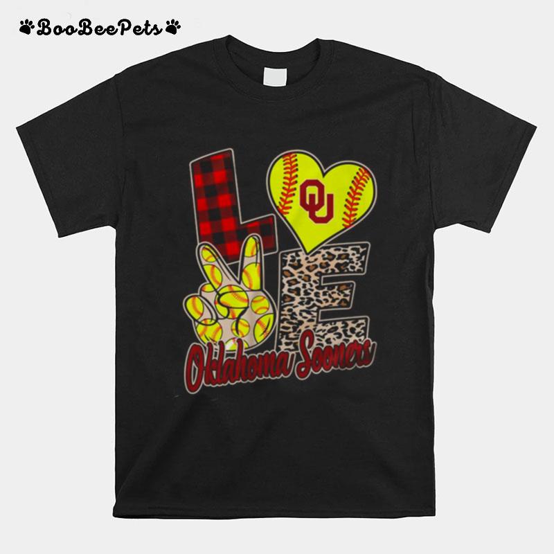 Love Oklahoma Sooners Softball Team T-Shirt