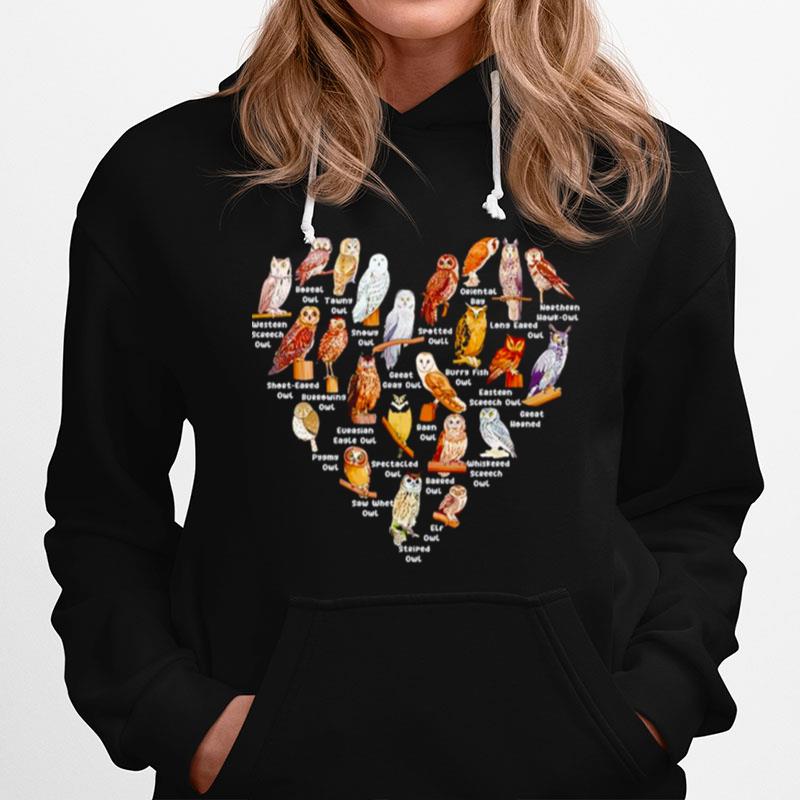 Love Owls Heart Hoodie