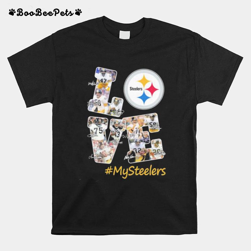 Love Pittsburgh Steelers Mysteelers Signatures T-Shirt