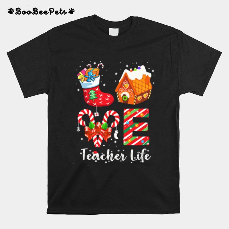 Love Socks House Counselor Life Merry Christmas T-Shirt