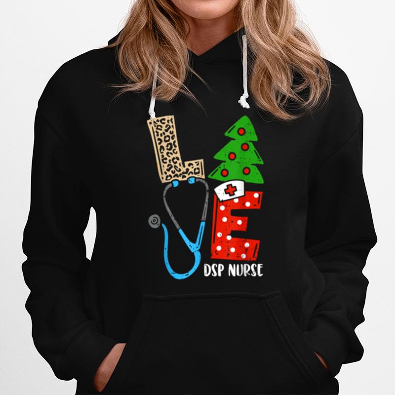 Love Stethoscope Snowflake Dsp Nurse Christmas Scrub Xmas Hoodie