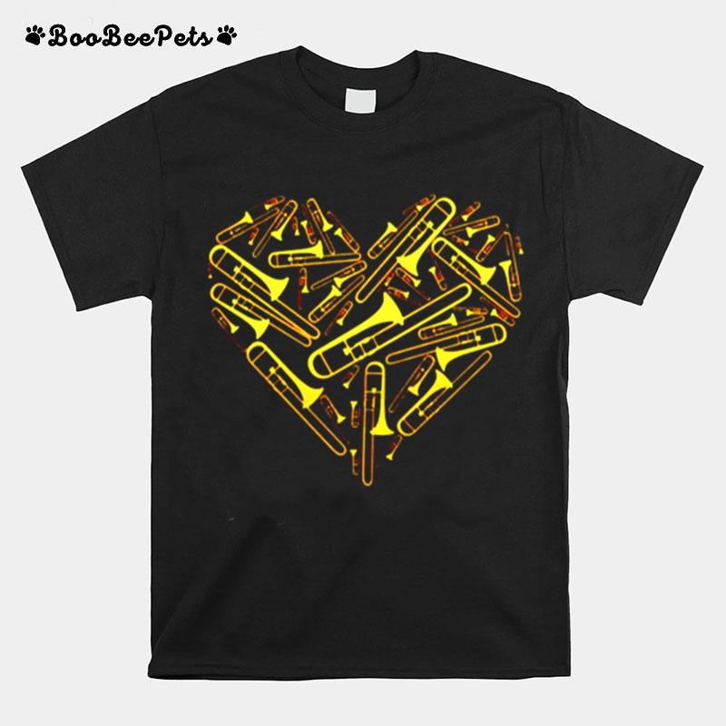 Love Trombone Heart T-Shirt