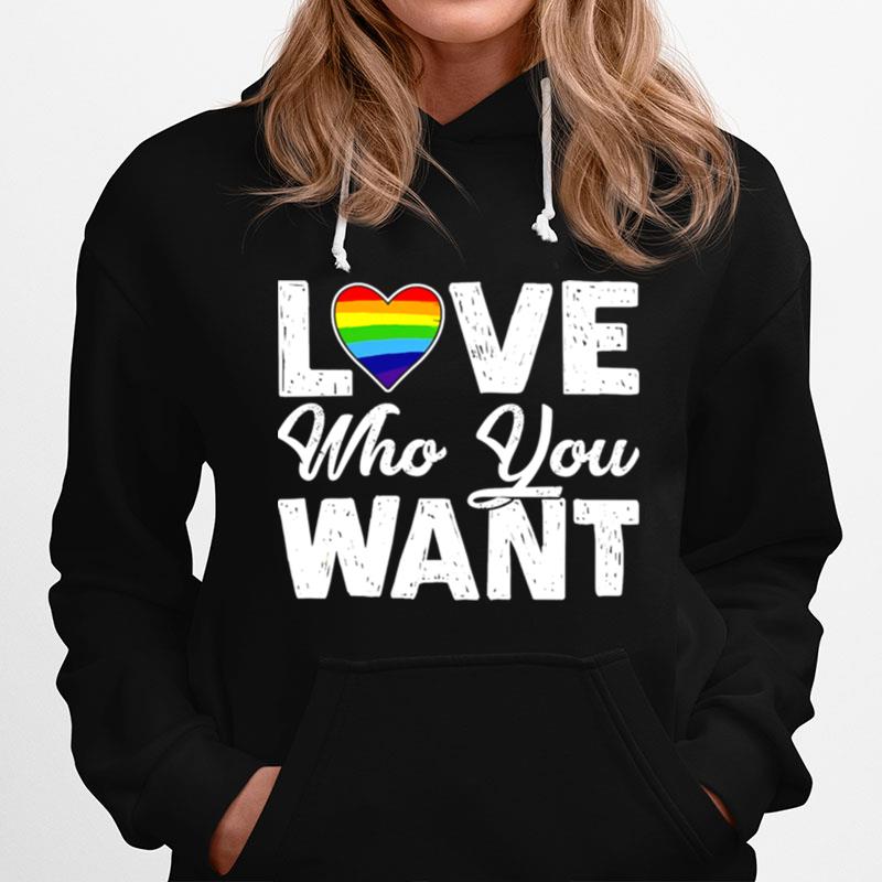 Love Who You Want Heart Human Pride Hoodie