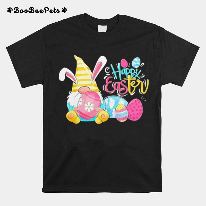 Lovely Bunny Gnome Rabbit Happy Eggs T-Shirt