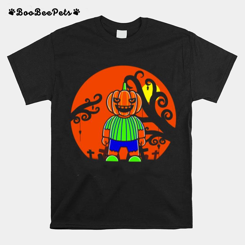 Lovely Chibi Pumpkin In Cemetery Halloween T-Shirt