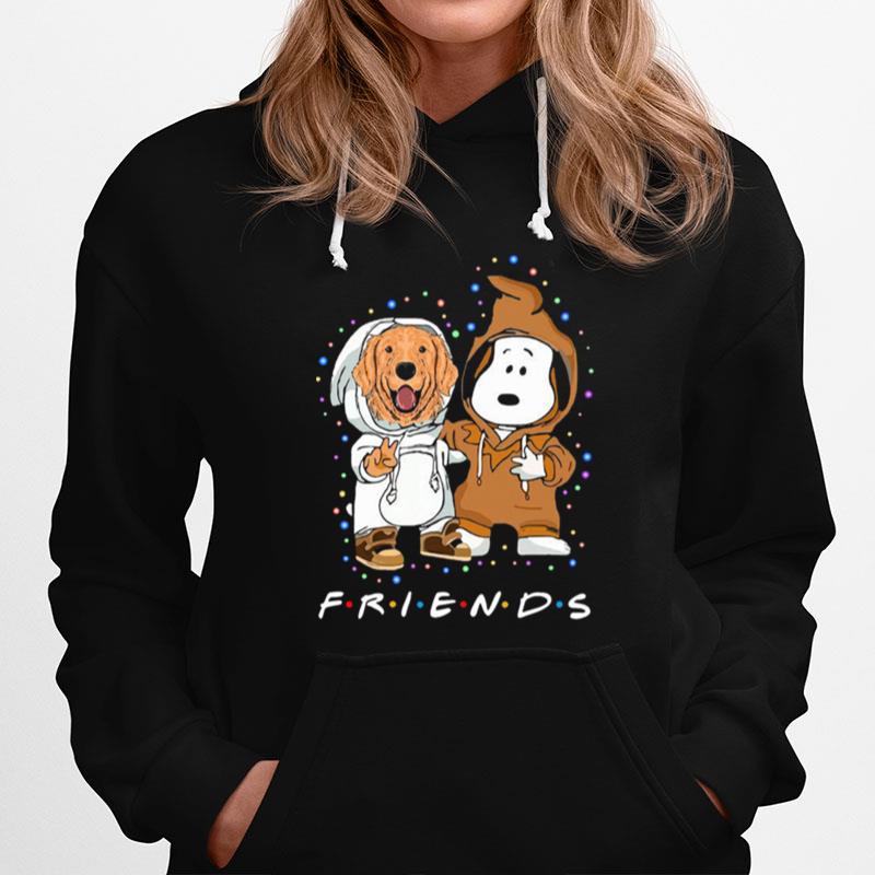 Lovely Golden Retriever And Snoopy Friends Light Hoodie