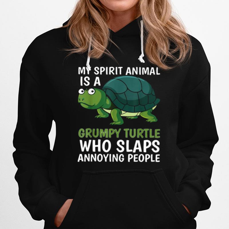 Lovely My Spirit Animal Is Grumpy Turtle Cartoon Hoodie