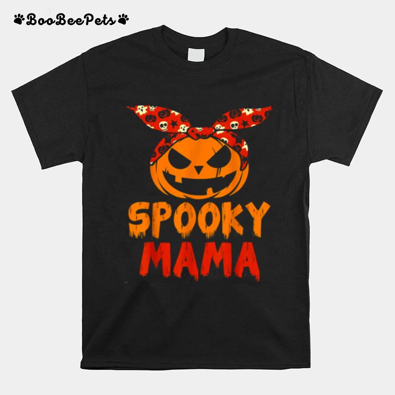 Lovely Spooky Mama Pumpkin Halloween T-Shirt