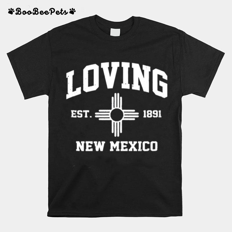 Loving New Mexico Nm Vintage State Athletic Style T-Shirt