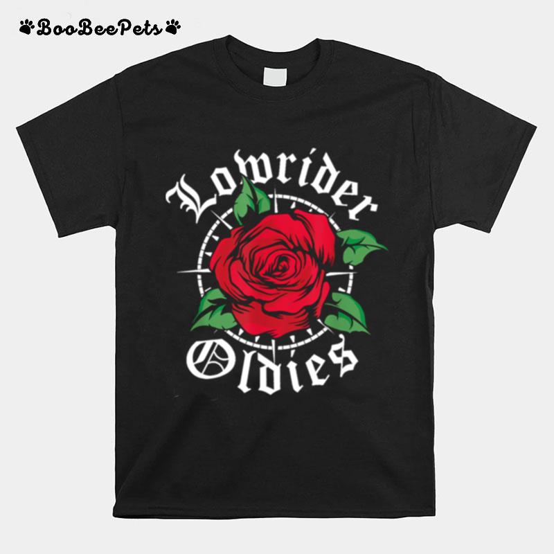 Lowrider Oldies Red Roses Old School T-Shirt