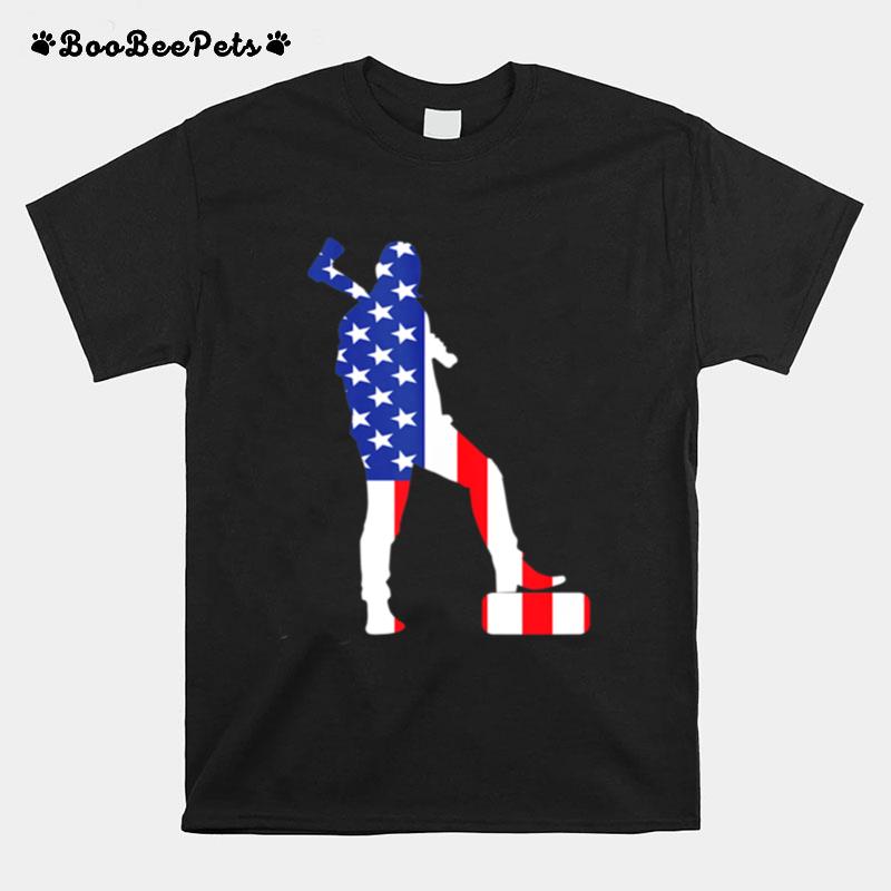 Lumberjack Usa Flag American T-Shirt