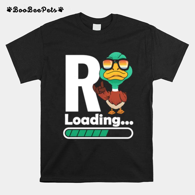 Lustiges Rente Loading Ente Wortspiel Ruhestand T-Shirt