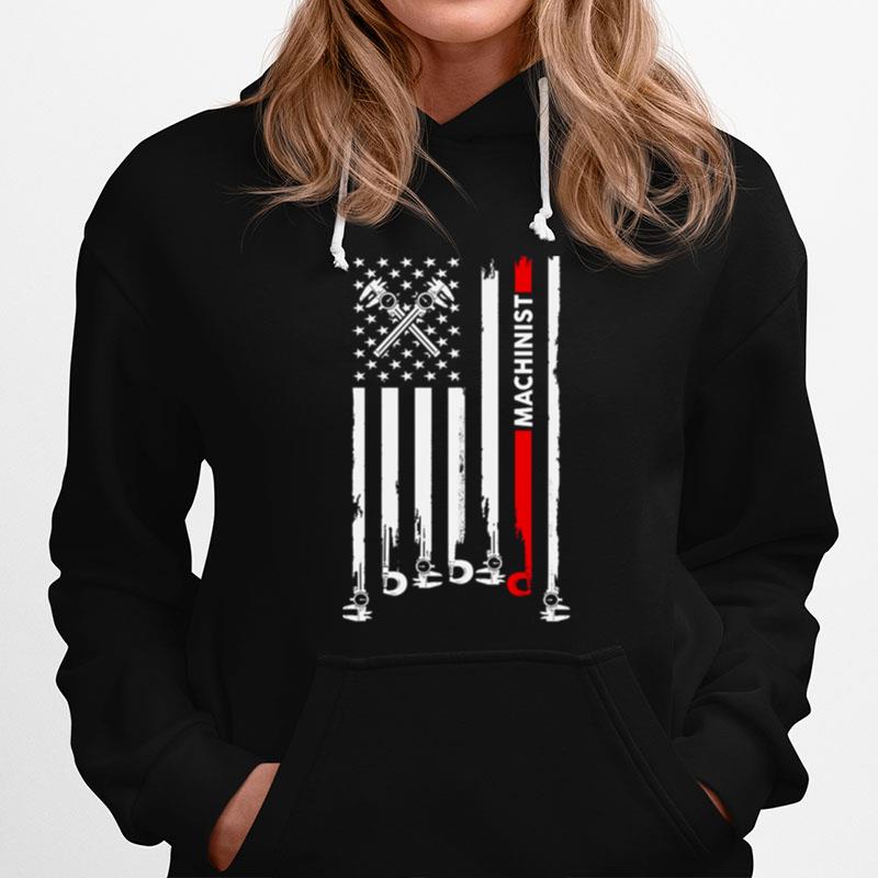 Machinist With American Flag Hoodie