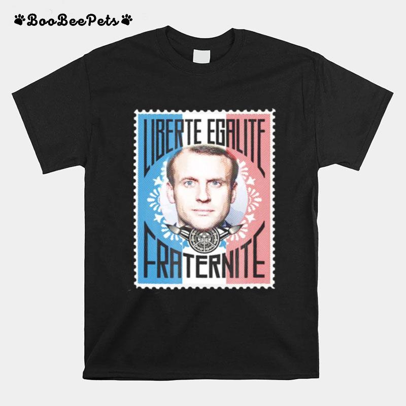 Macron France Postage Stamp T-Shirt