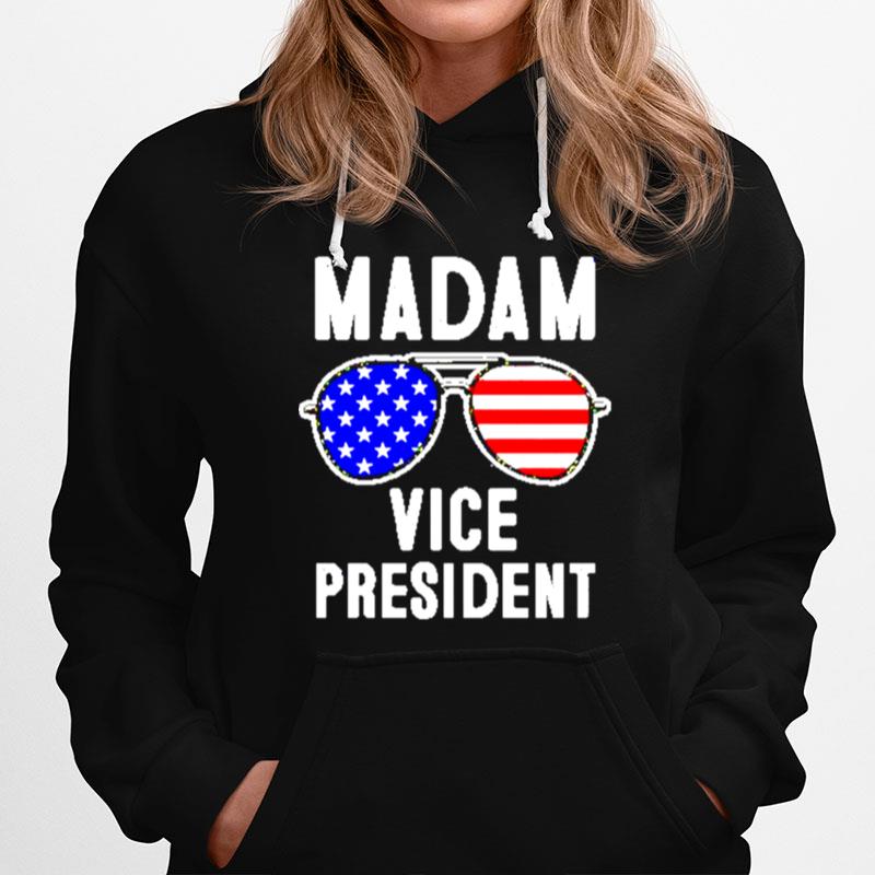 Madam Vice President Glasses American Flag Hoodie