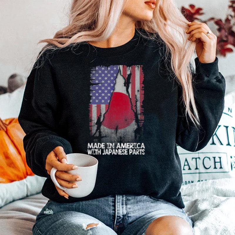 Made In America With Japanese Parts Proud Immigrant Sweater