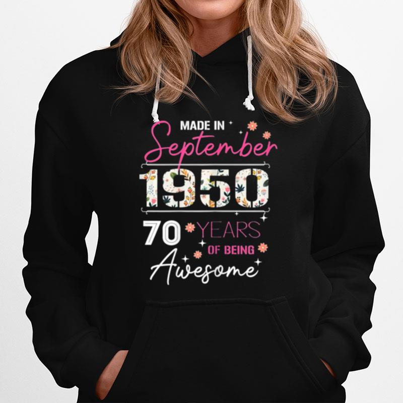 Made In September 1950 70 Years Hoodie