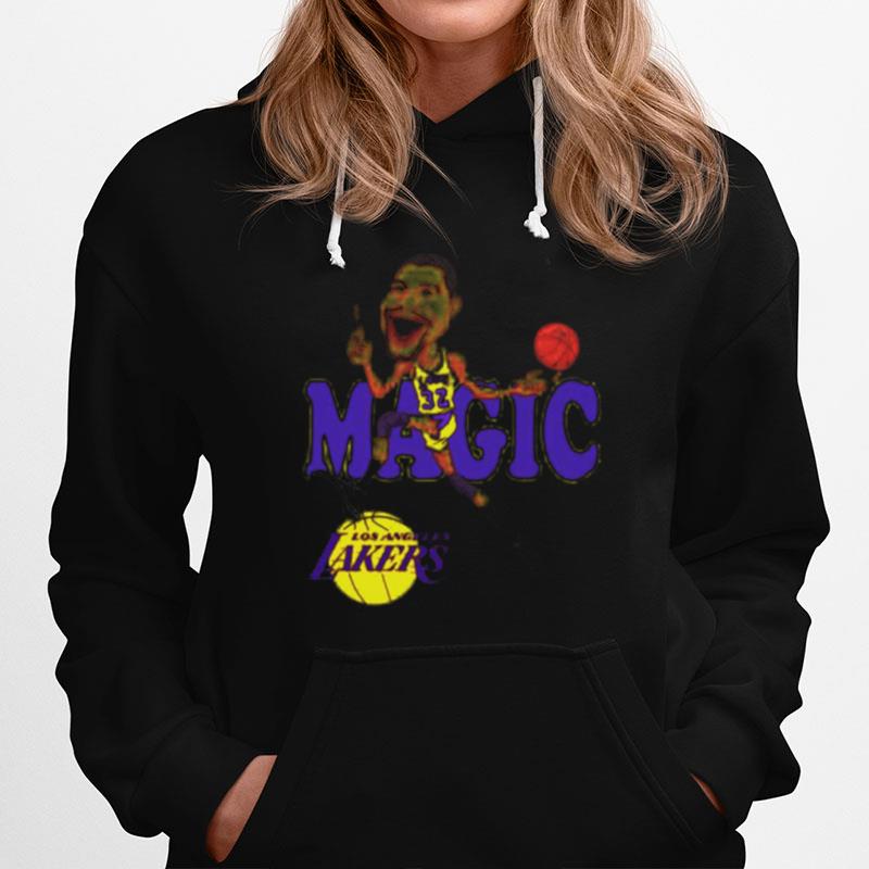 Magic Johnson Los Angeles Lakers Basketball Caricature Hoodie
