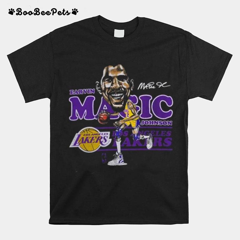 Magic Johnson Los Angeles Lakers Hwc Cartoon T-Shirt