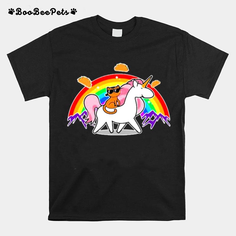 Magical Adventure Tacos Cat Unicorn Rainbow T-Shirt