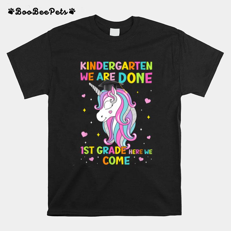 Magical Unicorn Kindergarten Graduation 1St Grade Reading T B09Zh5Q4Gm T-Shirt