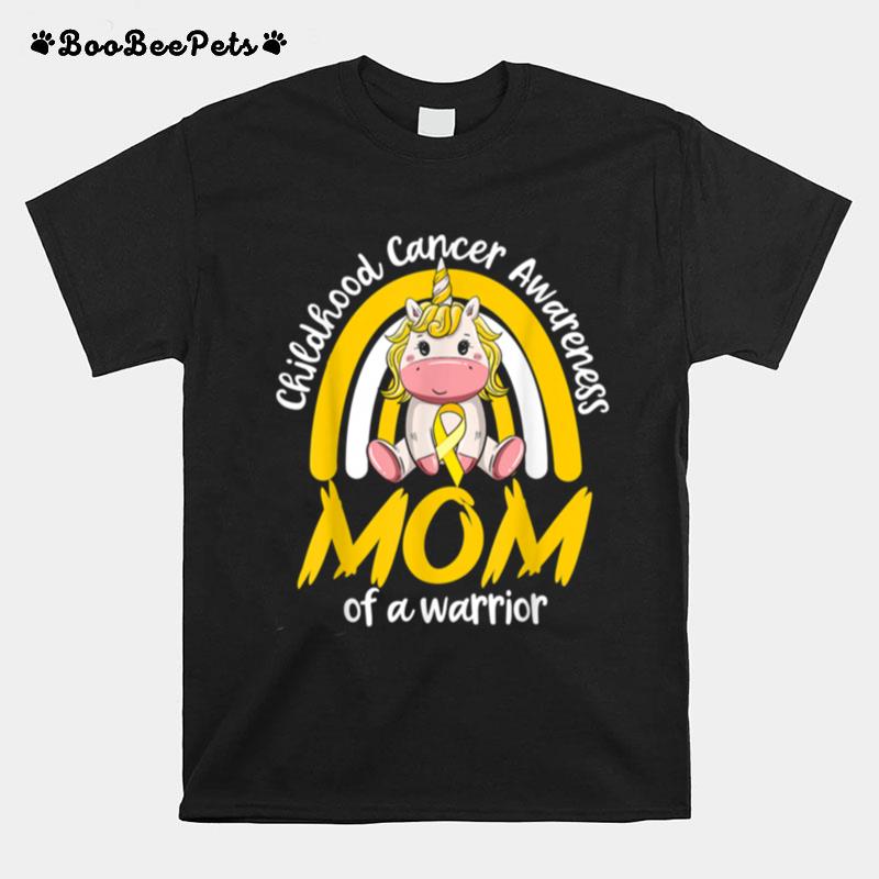 Magical Unicorn Proud Mom Of Childhood Cancer Ribbon T-Shirt