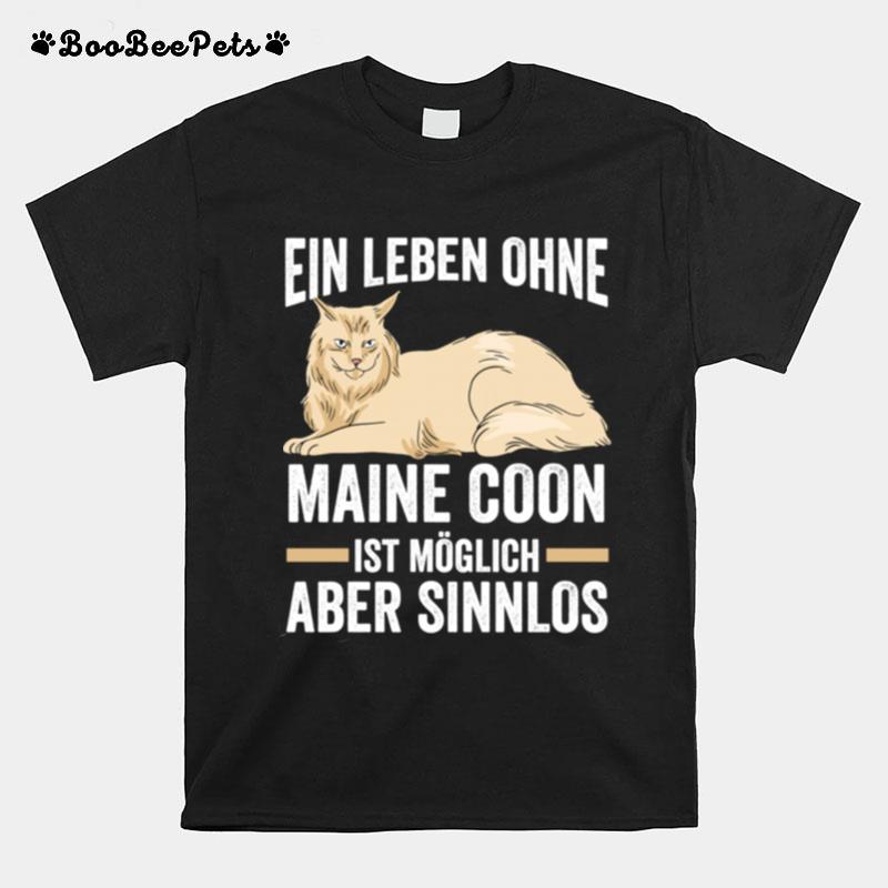 Maine Coon Katzendame Katzenhalter T-Shirt