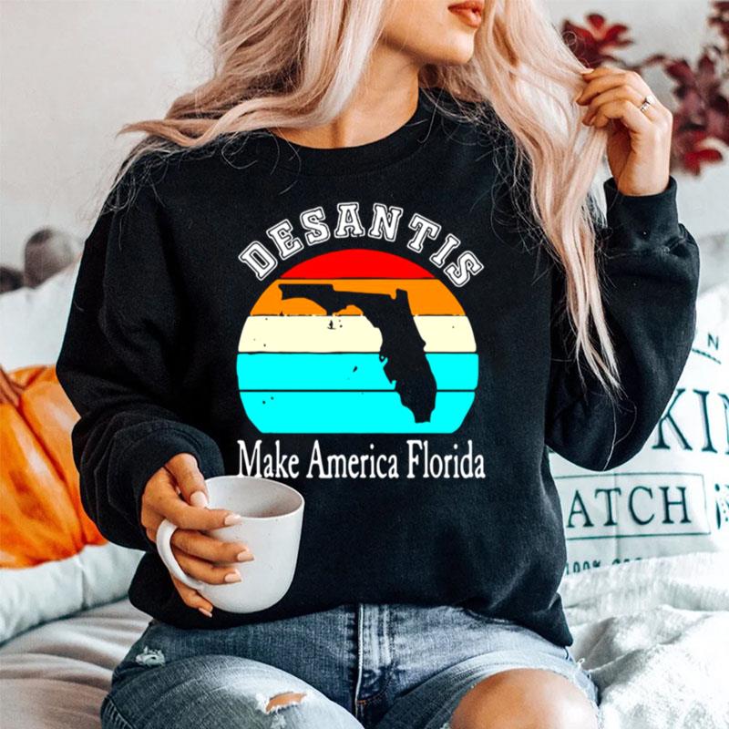Make America Florida Desantis 2024 Vintage Retro Sweater