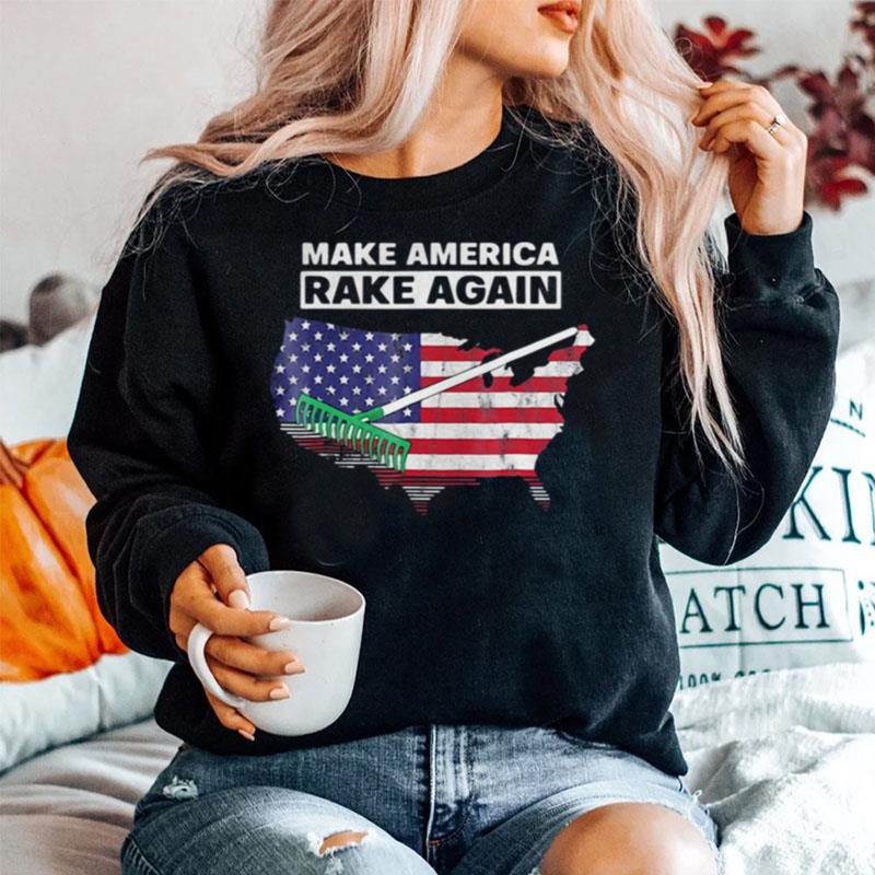 Make America Rake Again American Flag Maps Sweater