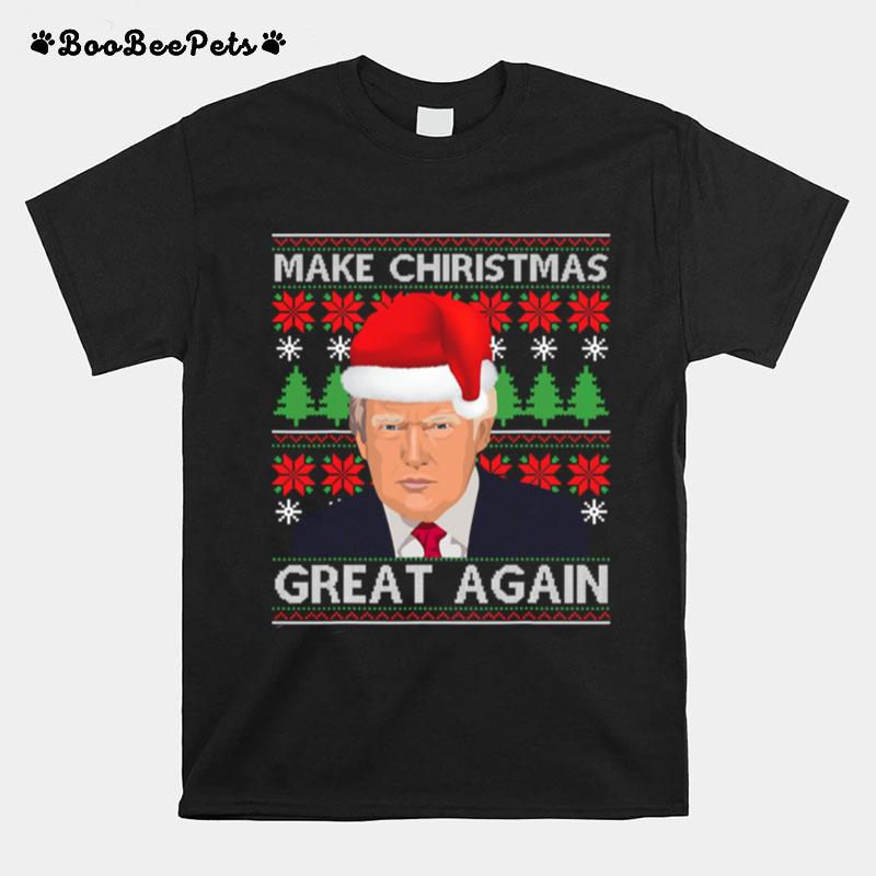 Make Christmas Great Again Trump Santa Hat Ugly Xmas T-Shirt
