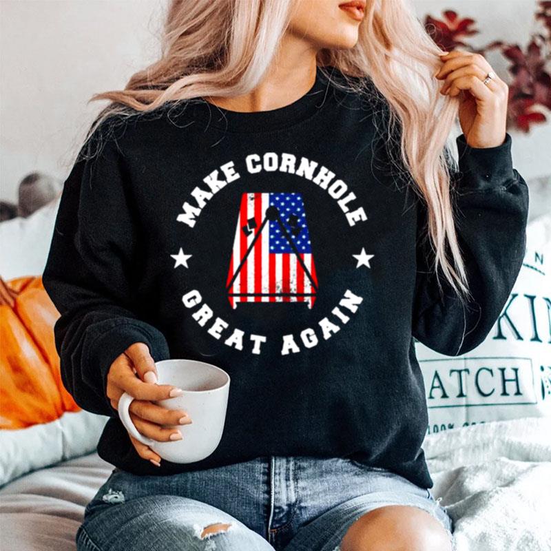 Make Cornhole Great Again Funny Usa Gift Bags Toss Sweater