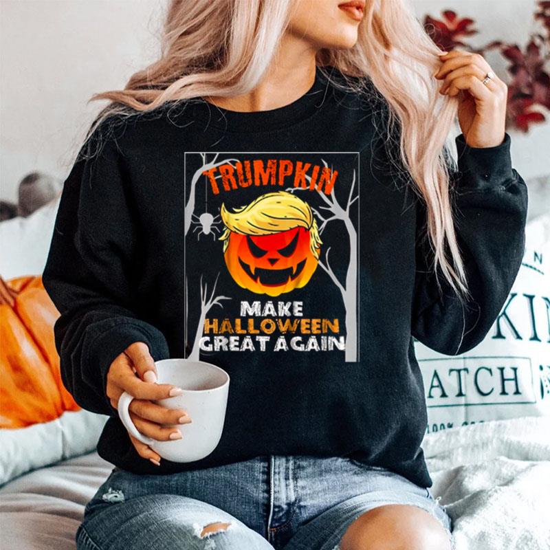 Make Halloween Great Again Horror Halloween Trumpkin Sweater