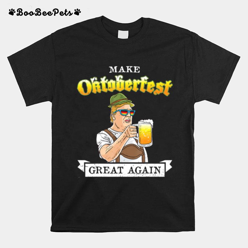 Make Oktoberfest Great Again Trump Drinking Bavarian Beer T-Shirt