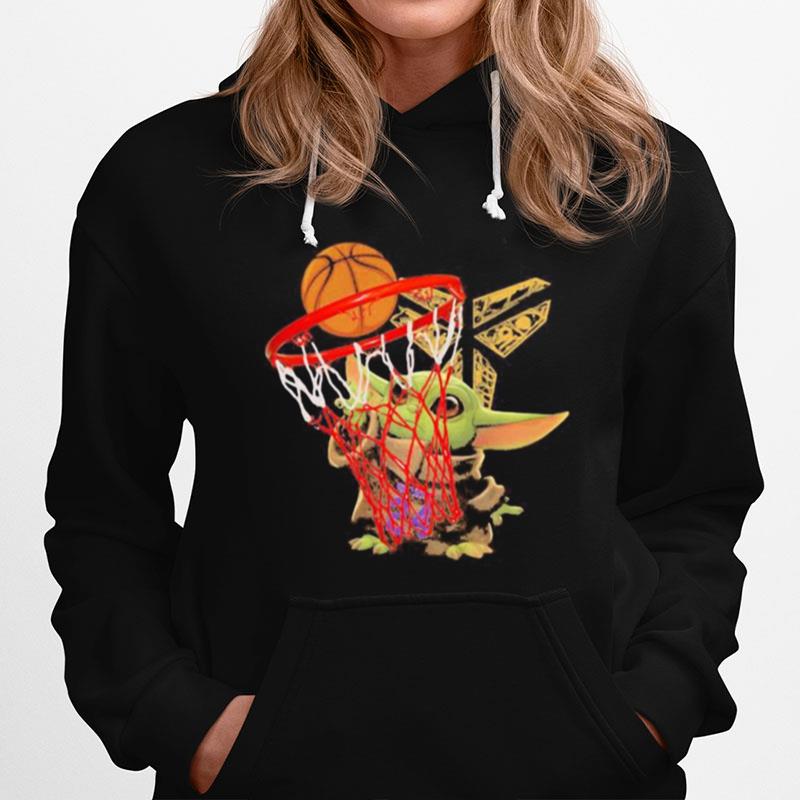 Mamba Forever Kobe Bryant Baby Yoda Playing Basketball Hoodie