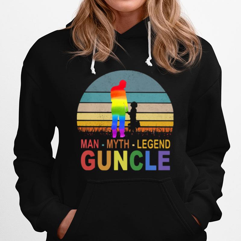 Man Myth Legend Guncle Vintage Retro Hoodie