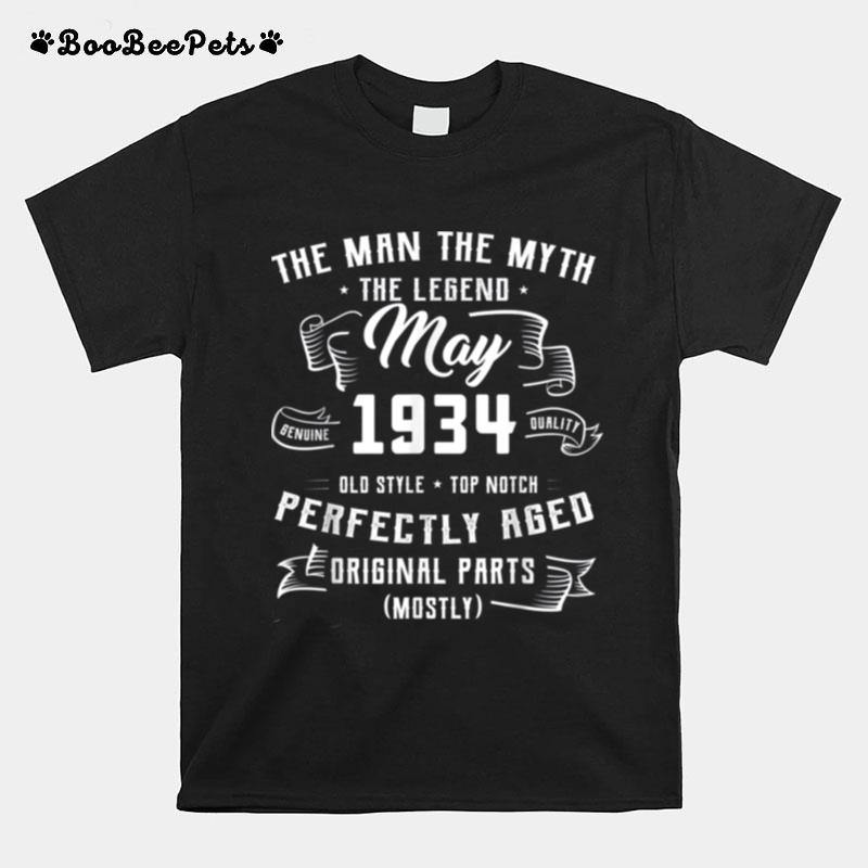 Man Myth Legend May 1934 87Th Birthday For 87 Yrs Old T-Shirt