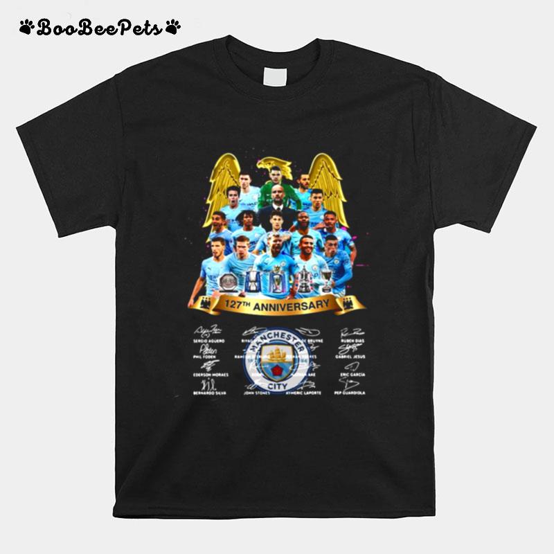 Manchester City 127Th Anniversary Signatures T-Shirt