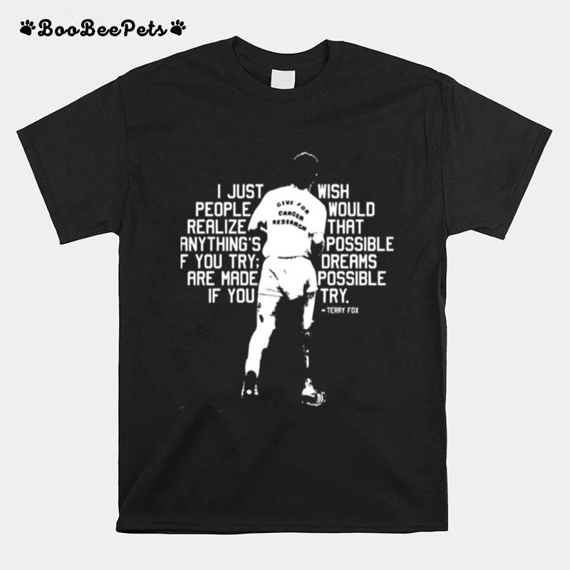 Maple Leaf Terry Fox Quote Jake Peralta T-Shirt