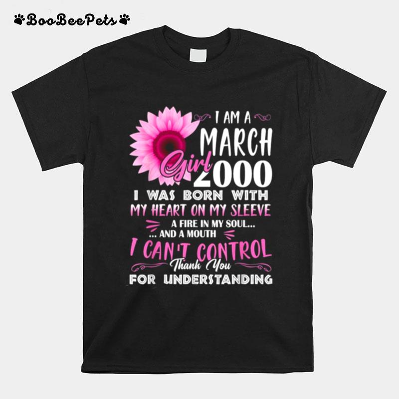 March Girl 2000 21St Birthday Gift 21 Years Old Tee T-Shirt
