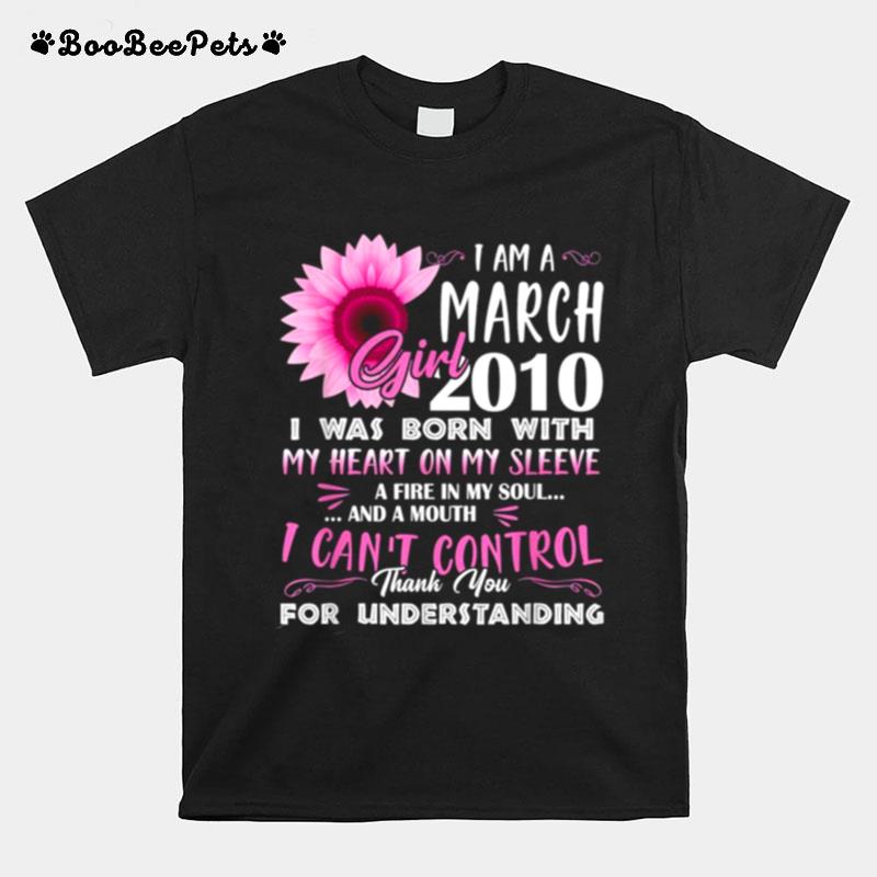 March Girl 2010 11Th Birthday Gift 11 Years Old Tee T-Shirt