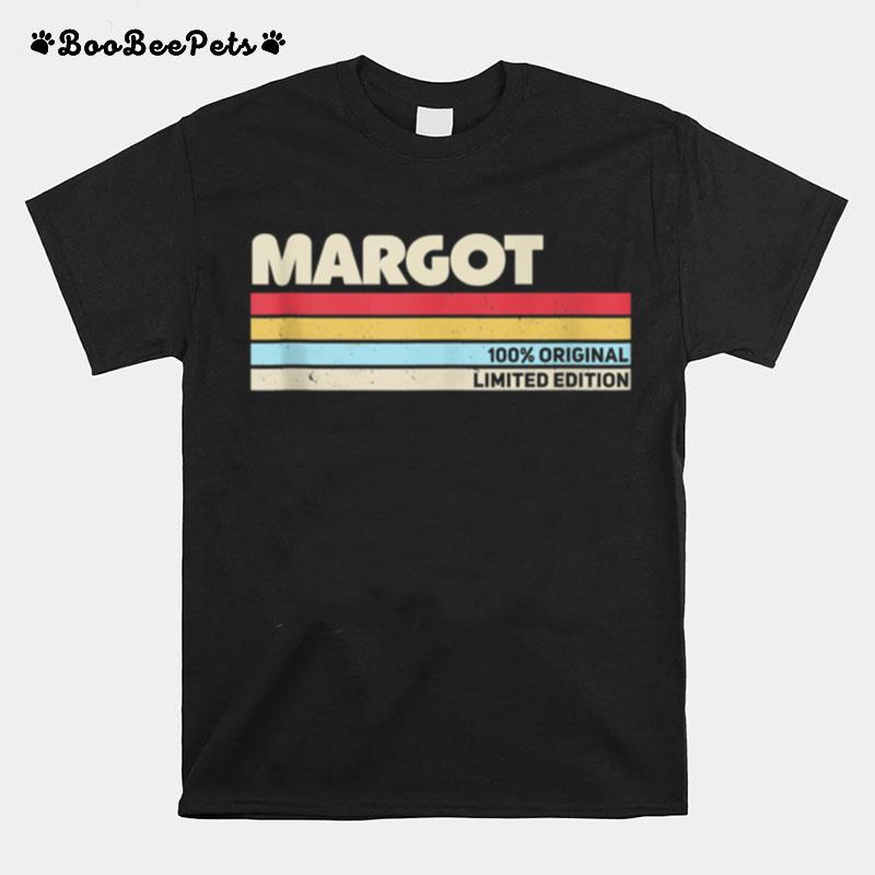 Margot Personalized Name Retro Vintage 70S 80S 90S Birthday T-Shirt