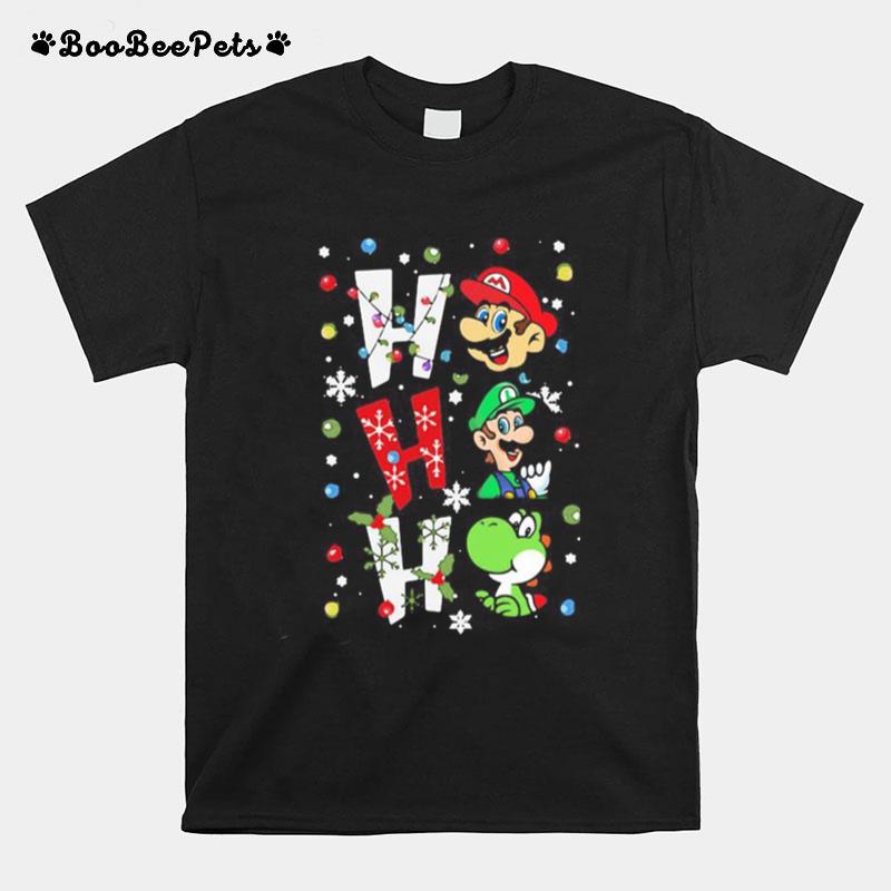 Mario Ho Ho Ho Merry Christmas T-Shirt