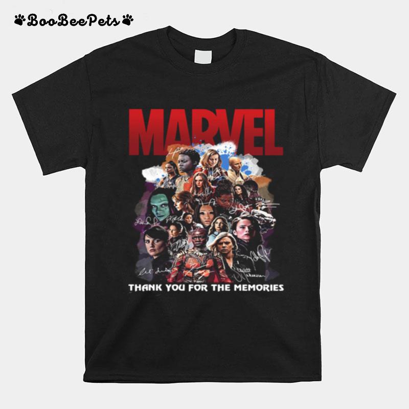 Marvel All Characters Thank You For The Memories Signature T-Shirt