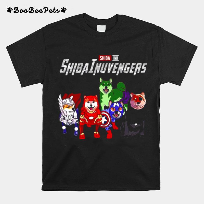 Marvel Avengers Endgame Shiba Inu Dog Shibainuvengers T-Shirt