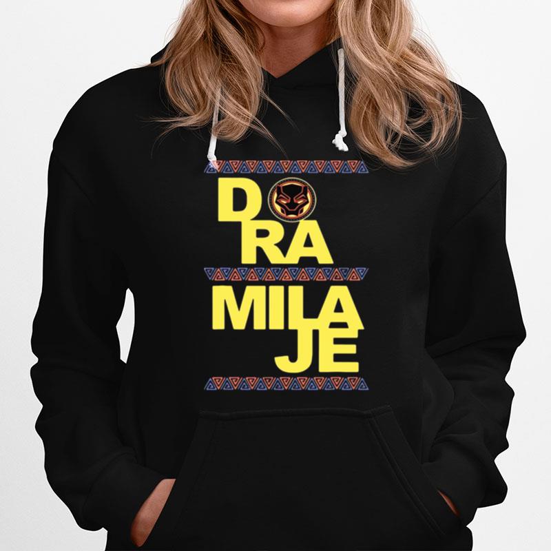 Marvel Black Panther Movie Dora Milaje Text Hoodie