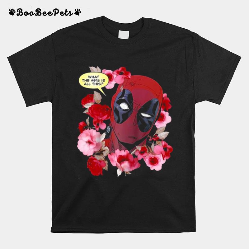 Marvel Deadpool What The Flower Crown Raglan Baseball T-Shirt